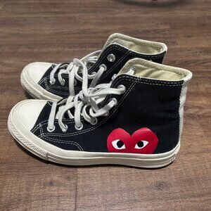COMME des GARÇONS PLAY Black Converse High Top Sneakers